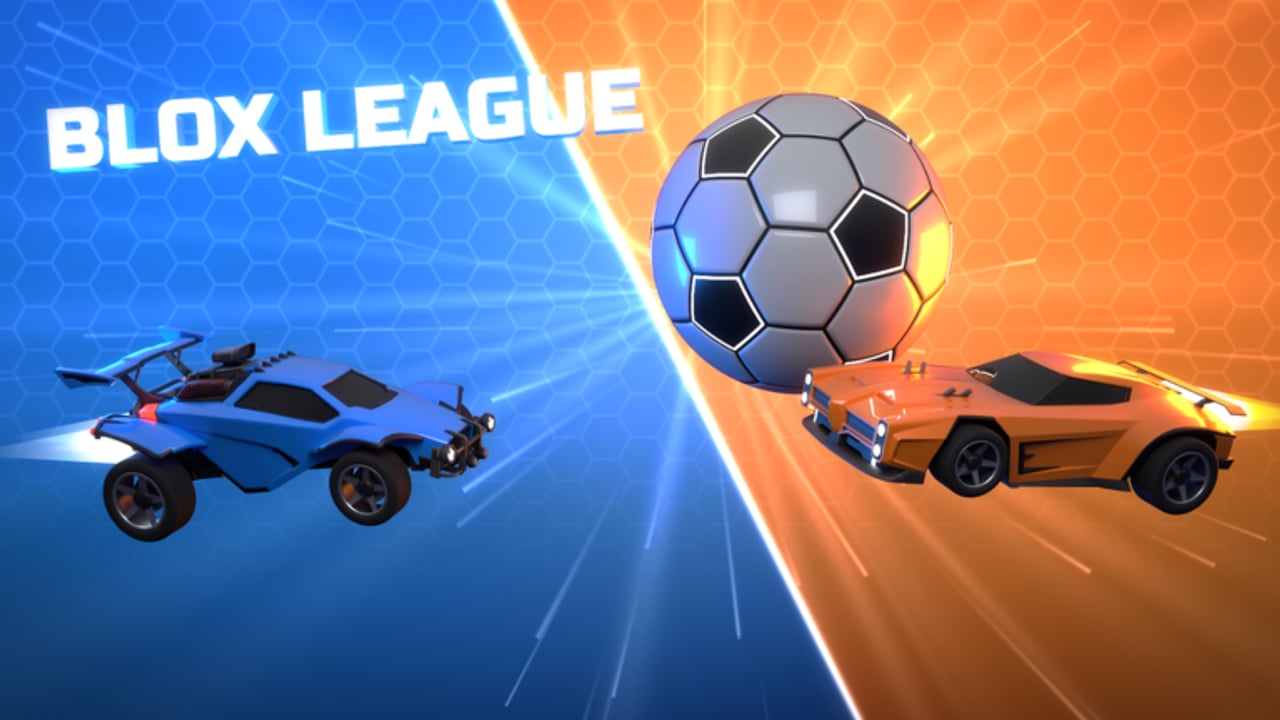Blox League overview — garage, ranked queues, and car soccer arena on Roblox